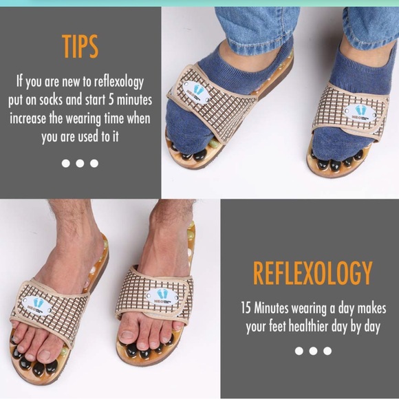 🌸NEO Reflexology Therapeutic Stone Massaging Sandals measures size 10 - Picture 10 of 13